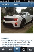My Camaro on Oracle's Instagram showing off the colorshift 2.0 halos