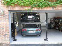 Garage has 10' of height -- just enough for a 5' high BMW and a 4' igh Corvette