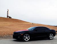 2010 Camaro: Black with Inferno Orange Stripes