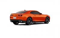 Inferno Orange 2010 Camaro LT2RS Rear