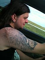 Me driving Mango on RT. 66 trip.