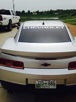 Rear shot of the chevrolet with the z/28 spoiler