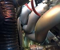 Another pic of the headers going down through the belly pan.