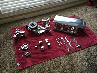 Some of the hand sanded and polished engine components before August 2016 engine build.