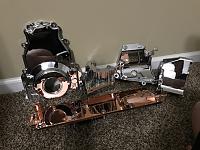 Addition of chromed bolts and copper valley cover. Copper/pollished aluminum alternator coming soon as well.