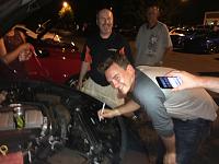 Adam Barry signing my car.