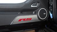 Gen 5 Door Panel Kick Plate with RS Logo Cutout & Vinyl  Inlay - Multiple Inlay Color Options