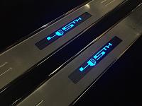 Camaro Lighted Door Sills - 45th - Blue