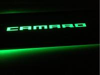 Camaro Lighted Door Sills - Green
