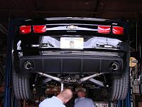 Mufflers Removed, Coming Down Off Of Lift.