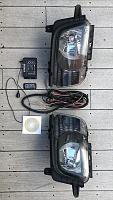 OEM Halogen Headlight Assembly and Oracle ColorShift 2.0 LED Halo Kit installed with infrared remote control and components #22959917/#22959918 (no wires or harnesses included)