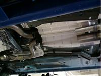 In the shop...stock H-pipe removed!