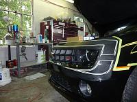 taping off the stripe