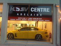 City Holden in Adelaide.  GTS HSV8 in window.