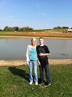 My wife and son at the pumpkin patch