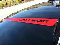 Rally Sport spears put on in red.