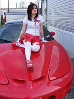 Spring 2011. Posing with Lath's Trans Am for him.