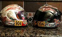 My Helmet w/race numbers!