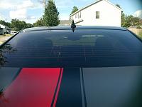 Had the rear deck lid out so the entire back window could be tinted (no cut out around the third brake light)