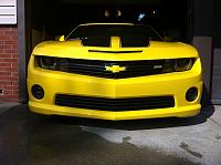 ZL1 grille installed with yellow bowtie and SS