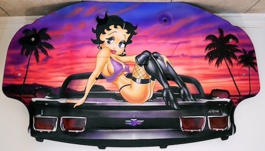 Betty Boop Camaro SS Hoodliner