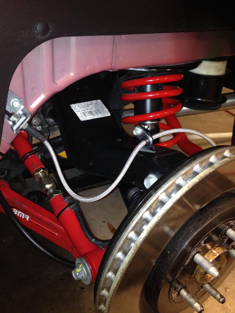 Stainless steel brake line install (rear)