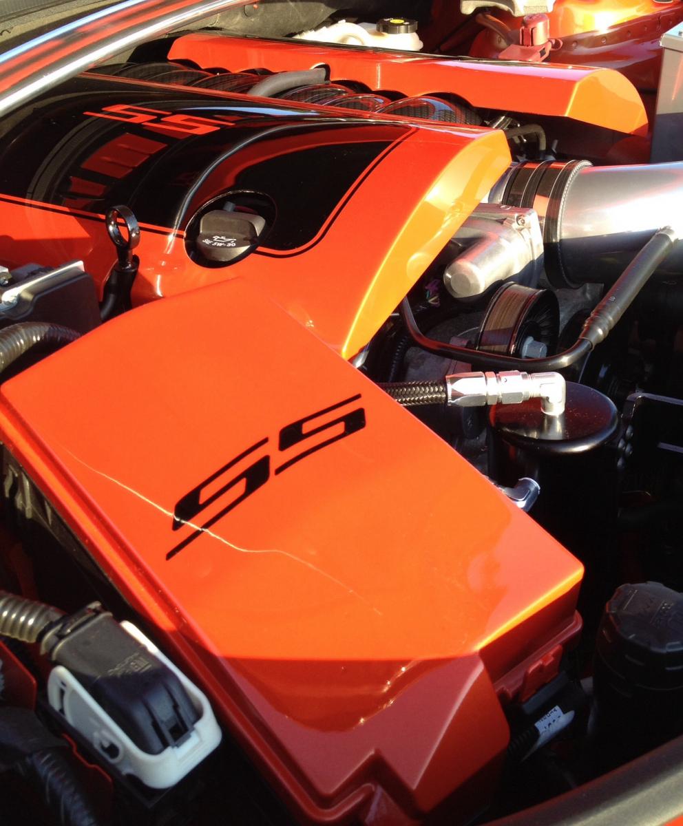 Roto Fab custom painted engine cover install. 
Carbon fiber intake cover 
Custom painted fuse box relay
Billet custom strut covers