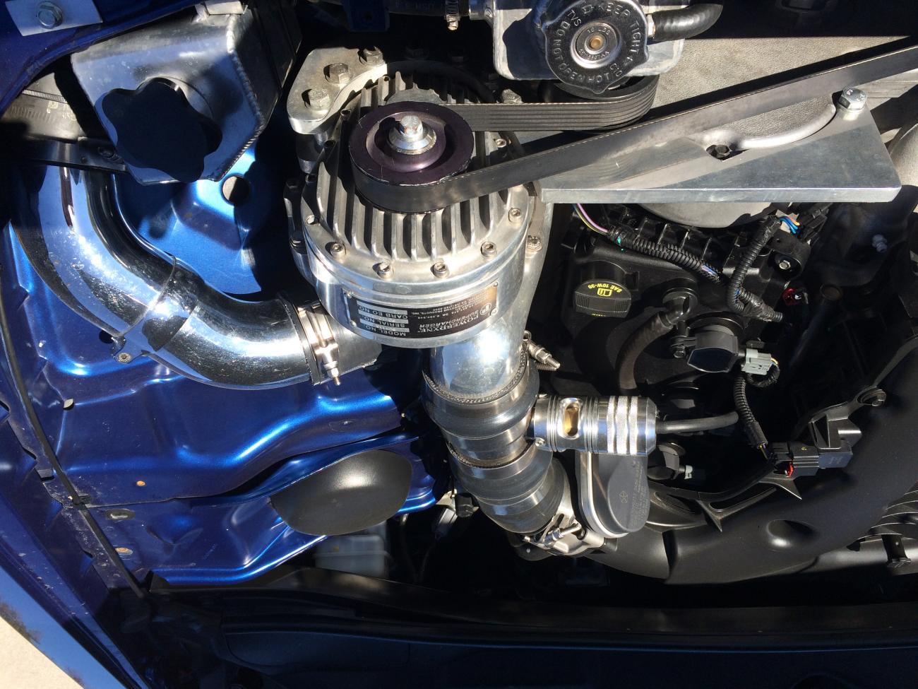 supercharger, don't know why it is upside down 3.5 V6 Challenger