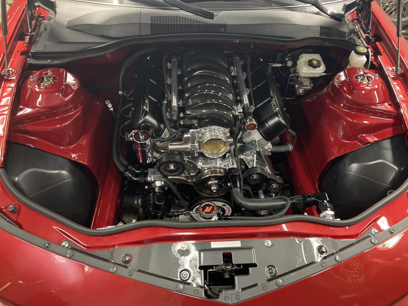 Frame rails, towers welded in and repainted