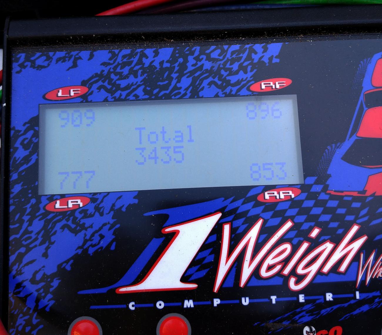 2LT weight, @ 1/4 tank. 2/6/17