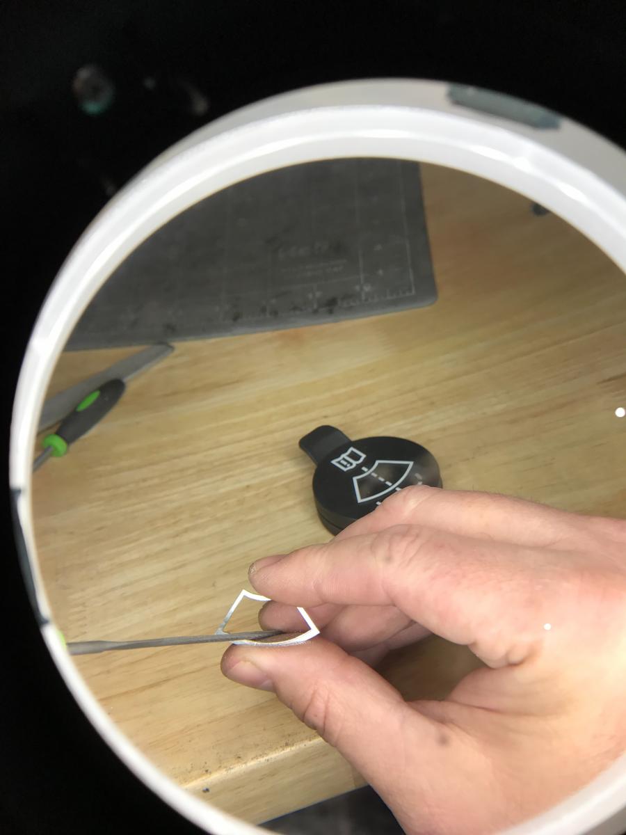 image
Creating washer logo for cap. Making logo from 24 gauge aluminum sheet. These pieces are very tiny and tedious to make. The water spray pieces are 1/16" x 3/32"! 😳🙄😳 what the #@ll was I thinking !! 😎 It would be cool!