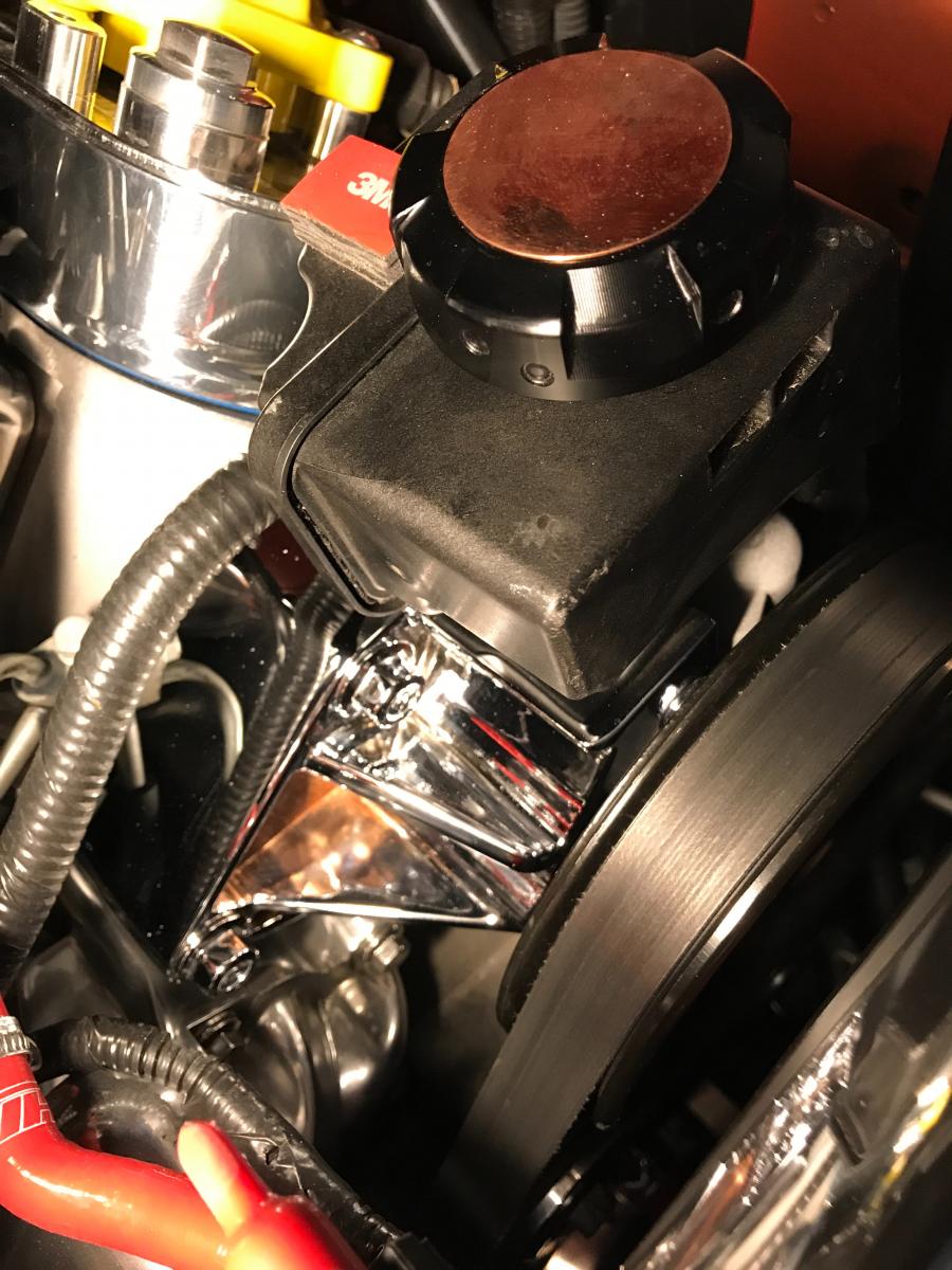 image
steering bracket with copper inserts installed. I need to modify and reinstall the tank cover though.