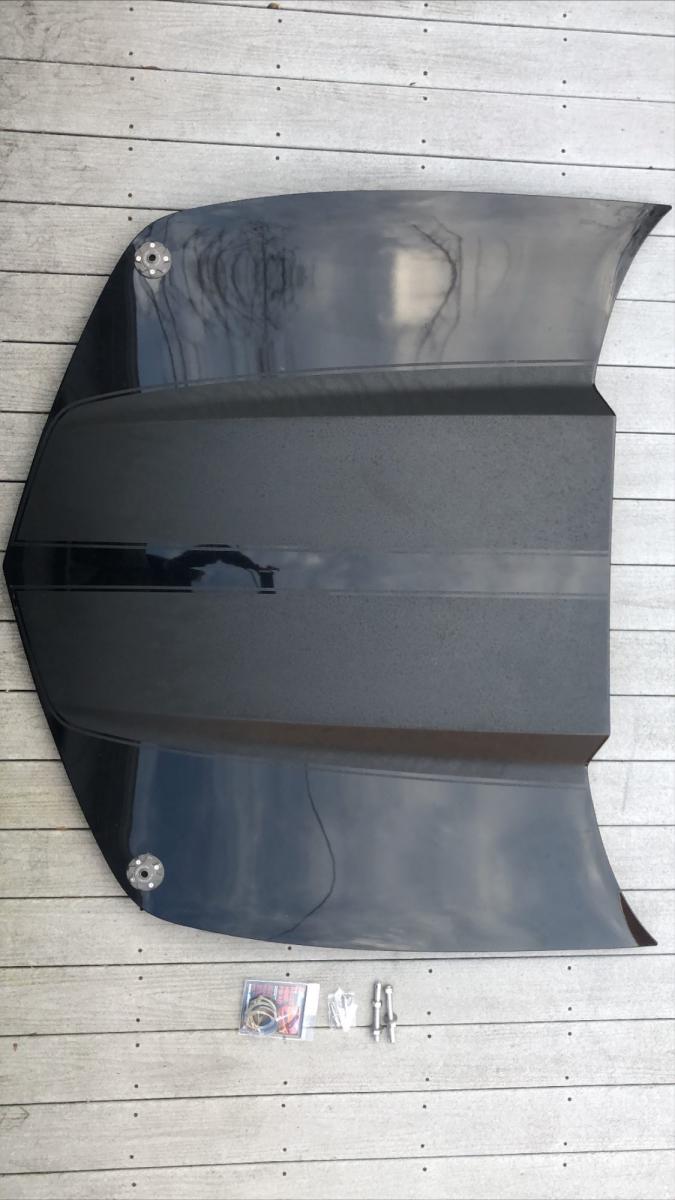 OEM Hood #23299658 with Hotchkis Quick Release Billet Hood Pin Kit and set of silver cables/lanyard included