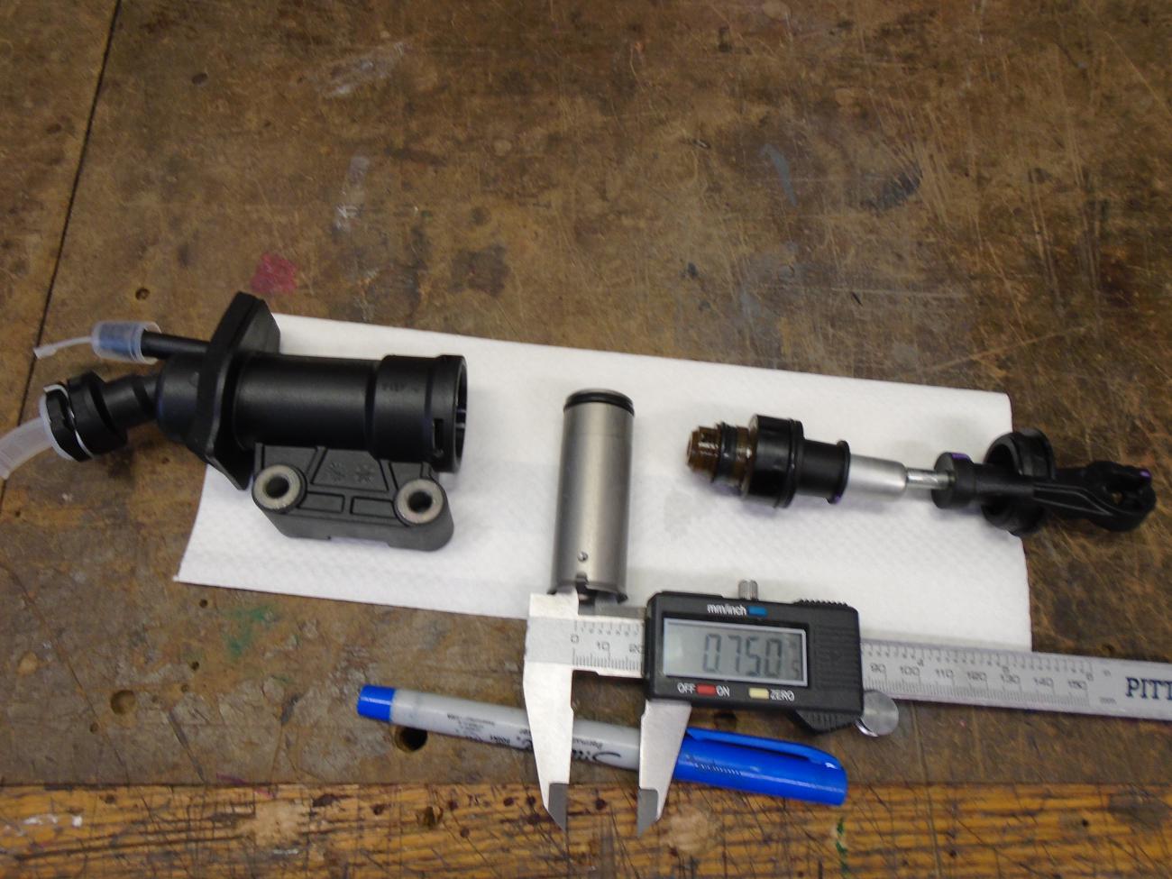 OE Master bore. Tilton said this was a good size for their clutch