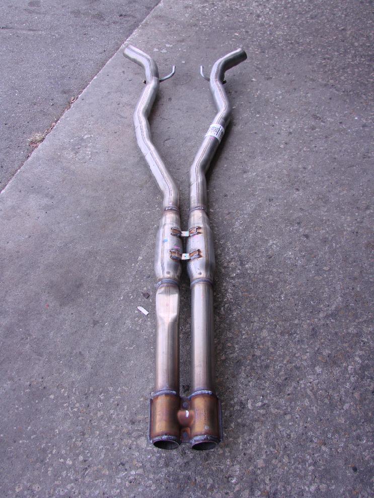 Stock H-Pipe and Resonators.