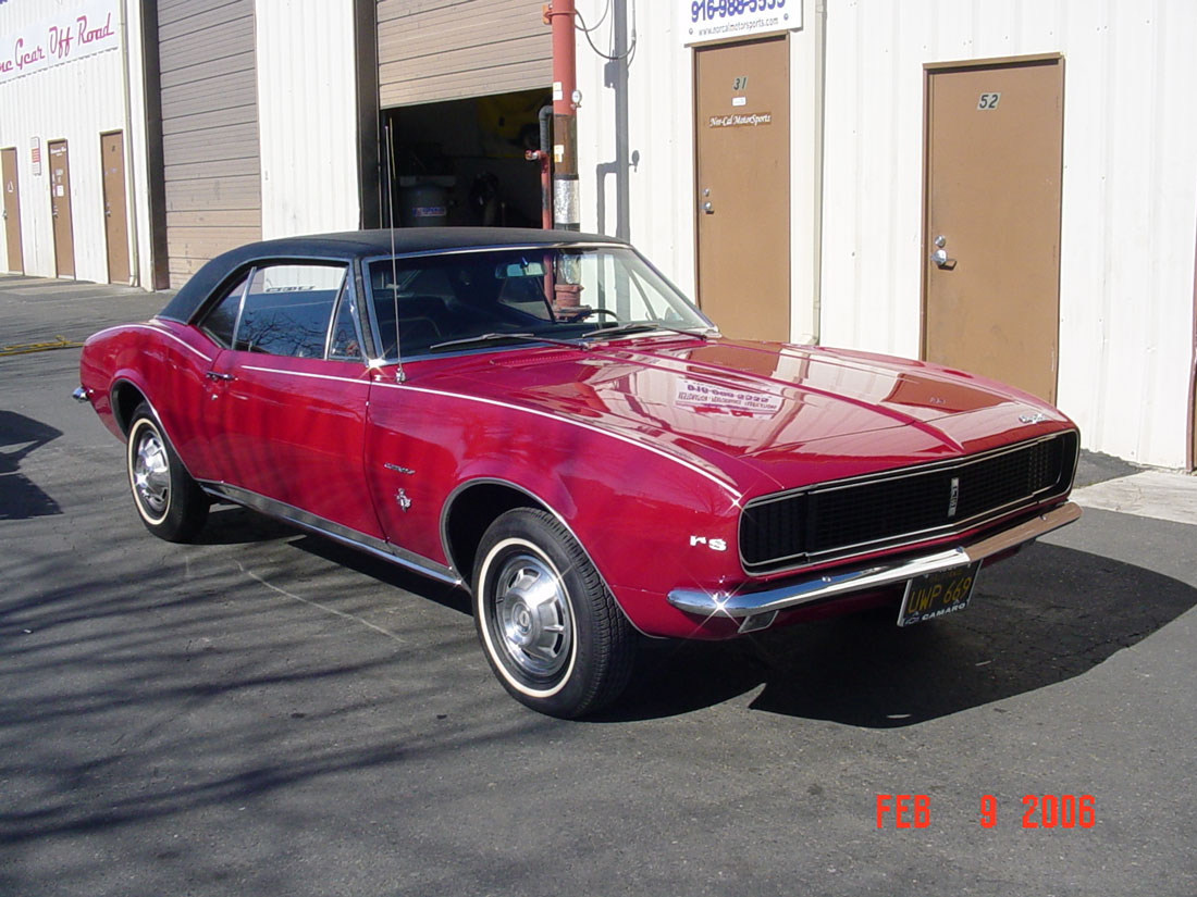 1967 Camaro RS, Bolero Red with Black Vinyl Top