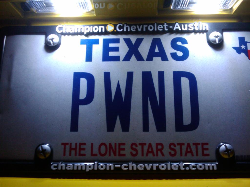 Bright White License Plate Lights