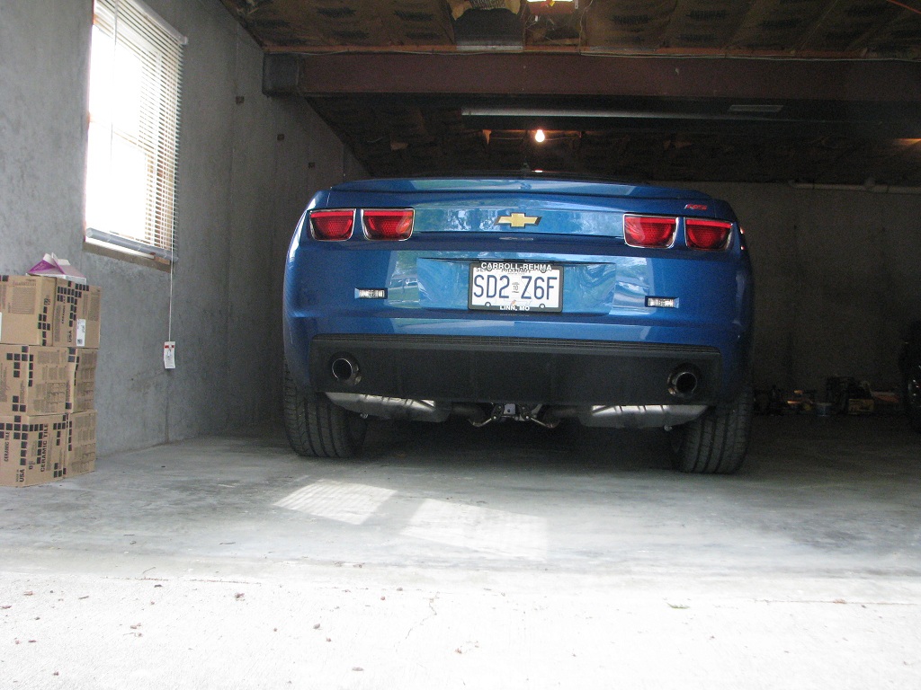 stock exhaust out back
