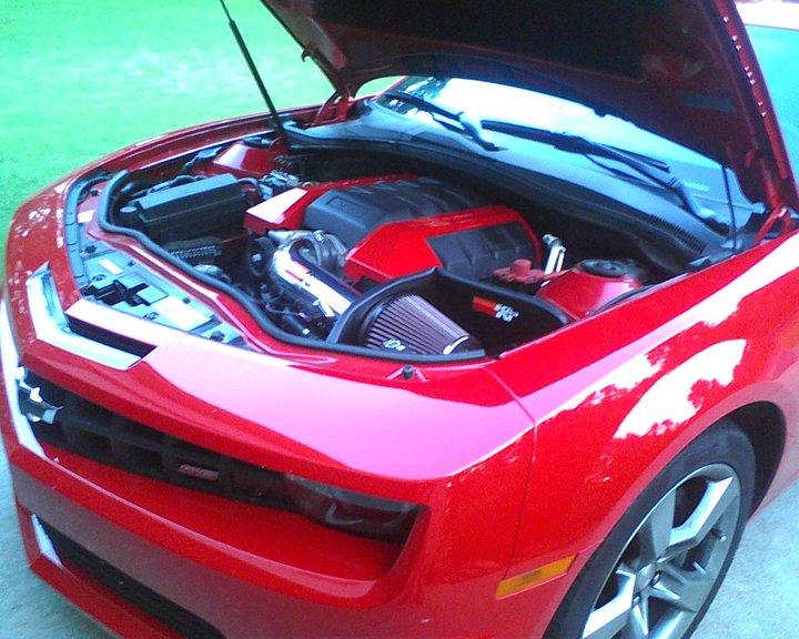 engine cover jus got painted and a shot of my k and n typhoon
