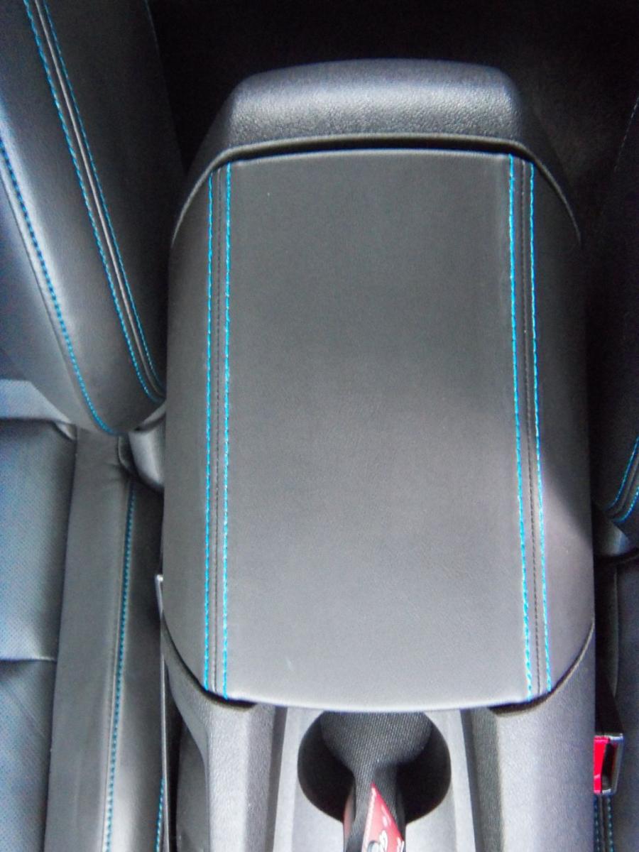 interior stitching hand-dyed aqua blue