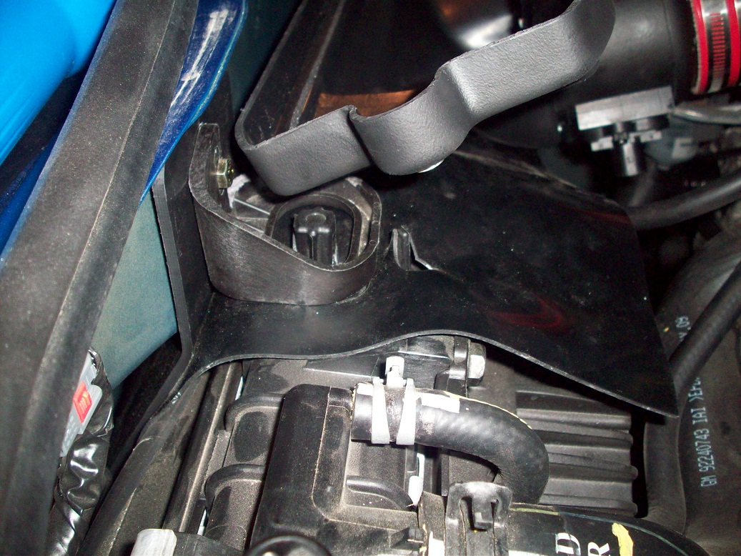 Radiator bracket cut