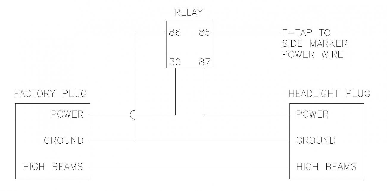 headlights schematic