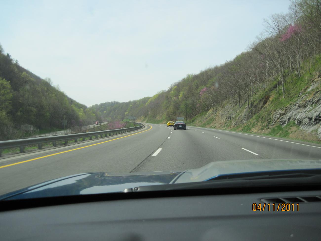 Awsome driving in mountains! Honest officer, I did not have my foot on the gas, I was drafting!!