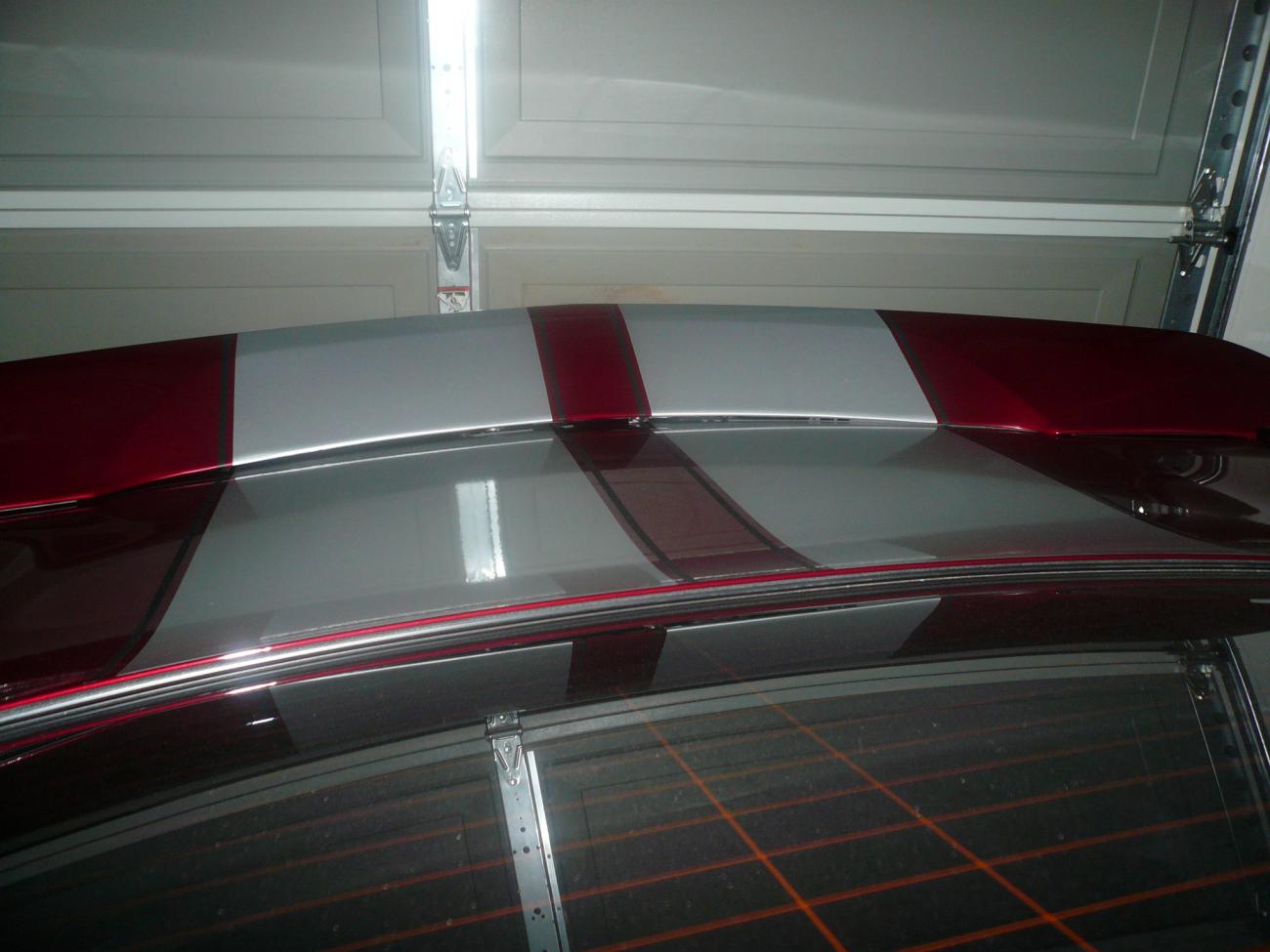 top view of "bow" in middle, tape underneath