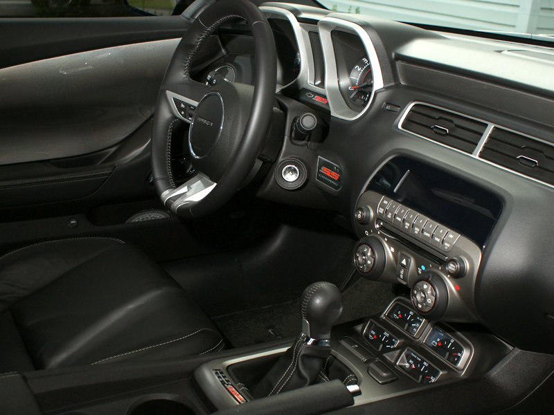 5th Gen Camaro Interior with gauge, ignition and shifter plaques.
